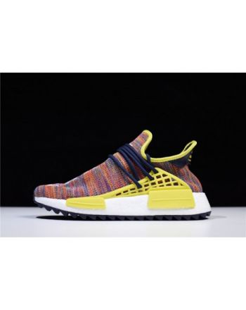 Pharrell x adidas mens NMD Hu Trail bold yellow-footwear white AC7360